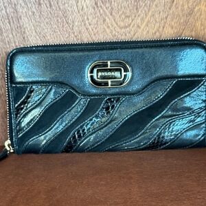 Bulgari Black and Gold Wallet